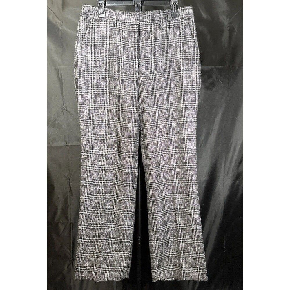 Worthington Woman Pants Plaid Houndstooth Dress Career Side Zipper Size 12 - Picture 2 of 10